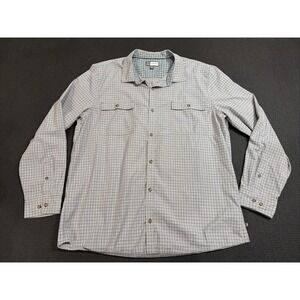 Toad&Co‎ Debug Lightness Blue White Check Insect Shield Shirt XXL